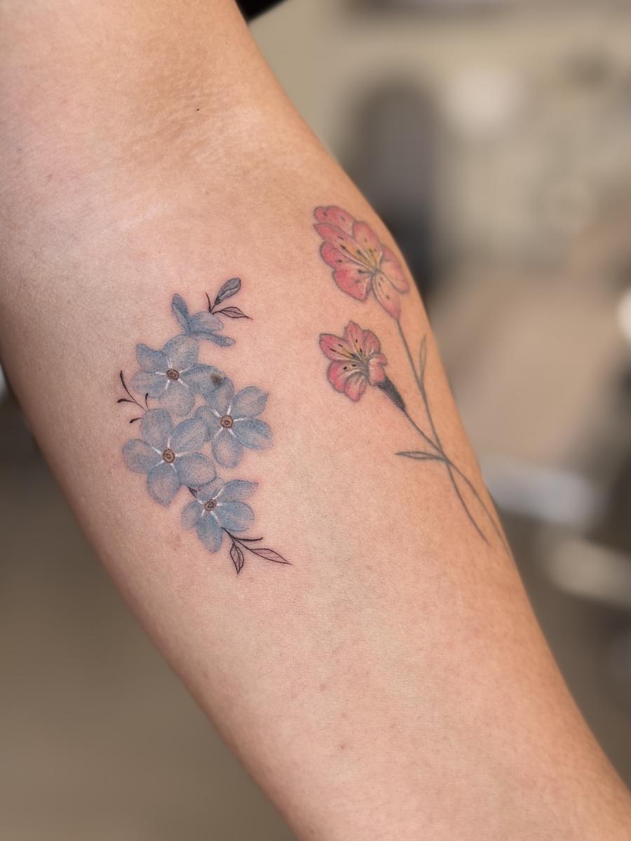 Fine line tattoo work