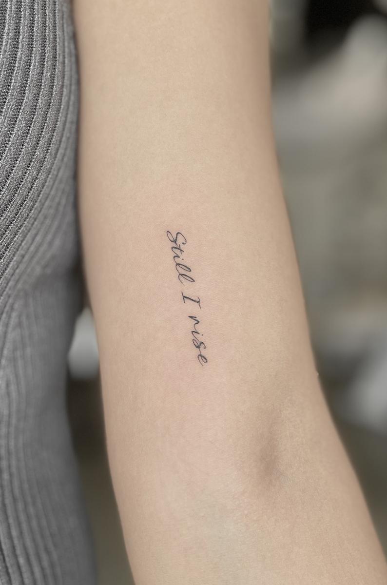 Fine line tattoo work