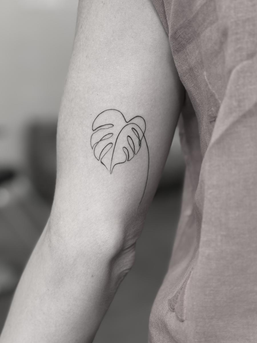 Fine line tattoo work
