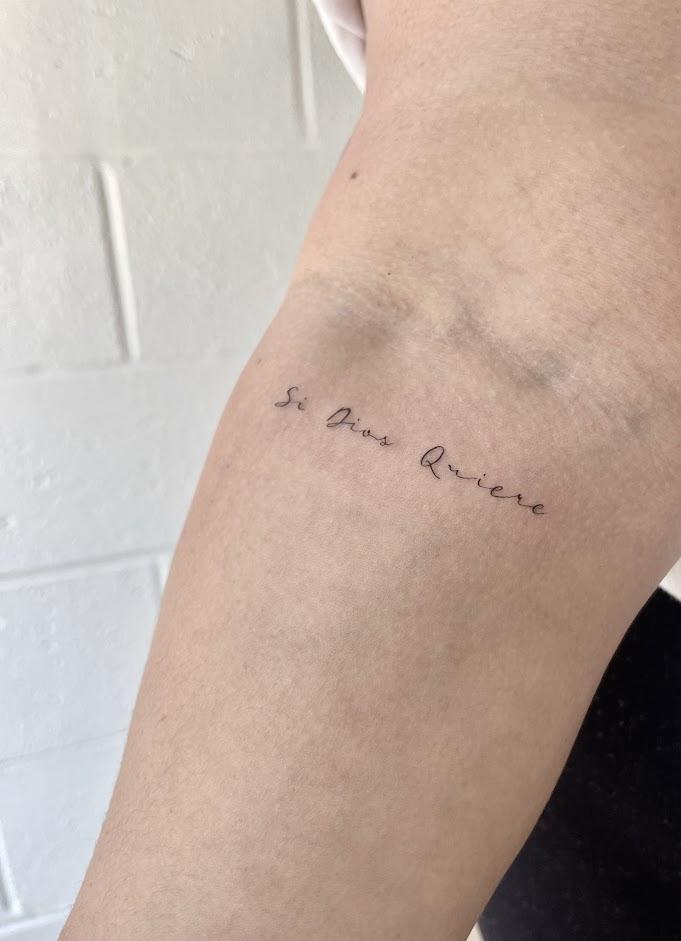 Fine line tattoo work
